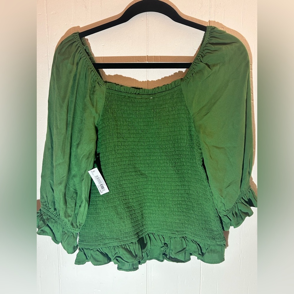 Goodthreads  Green Crop Top - medium - BNWT